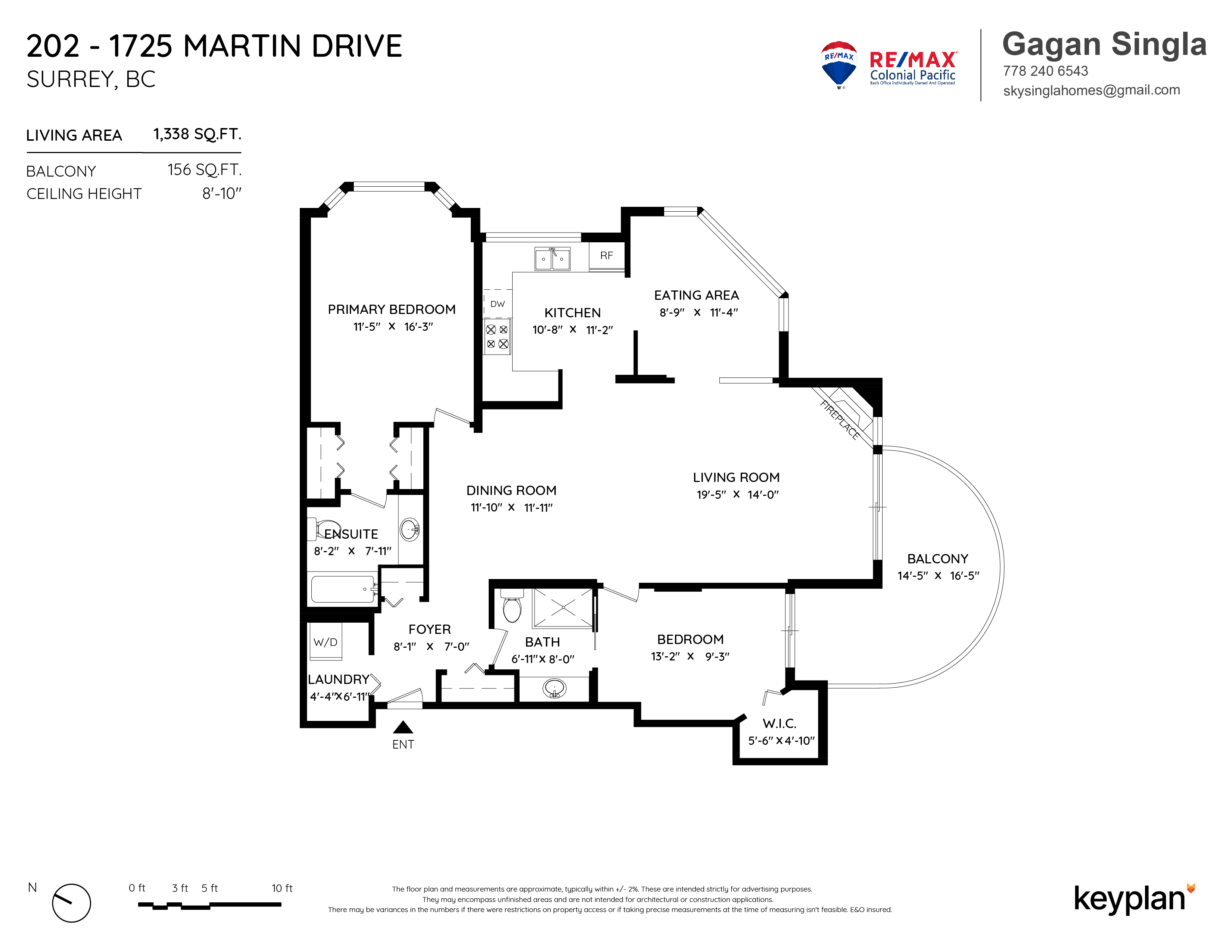 Gagan Singla - Unit 202 - 1725 Martin Drive, Surrey, BC, Canada | Floor Plan 1