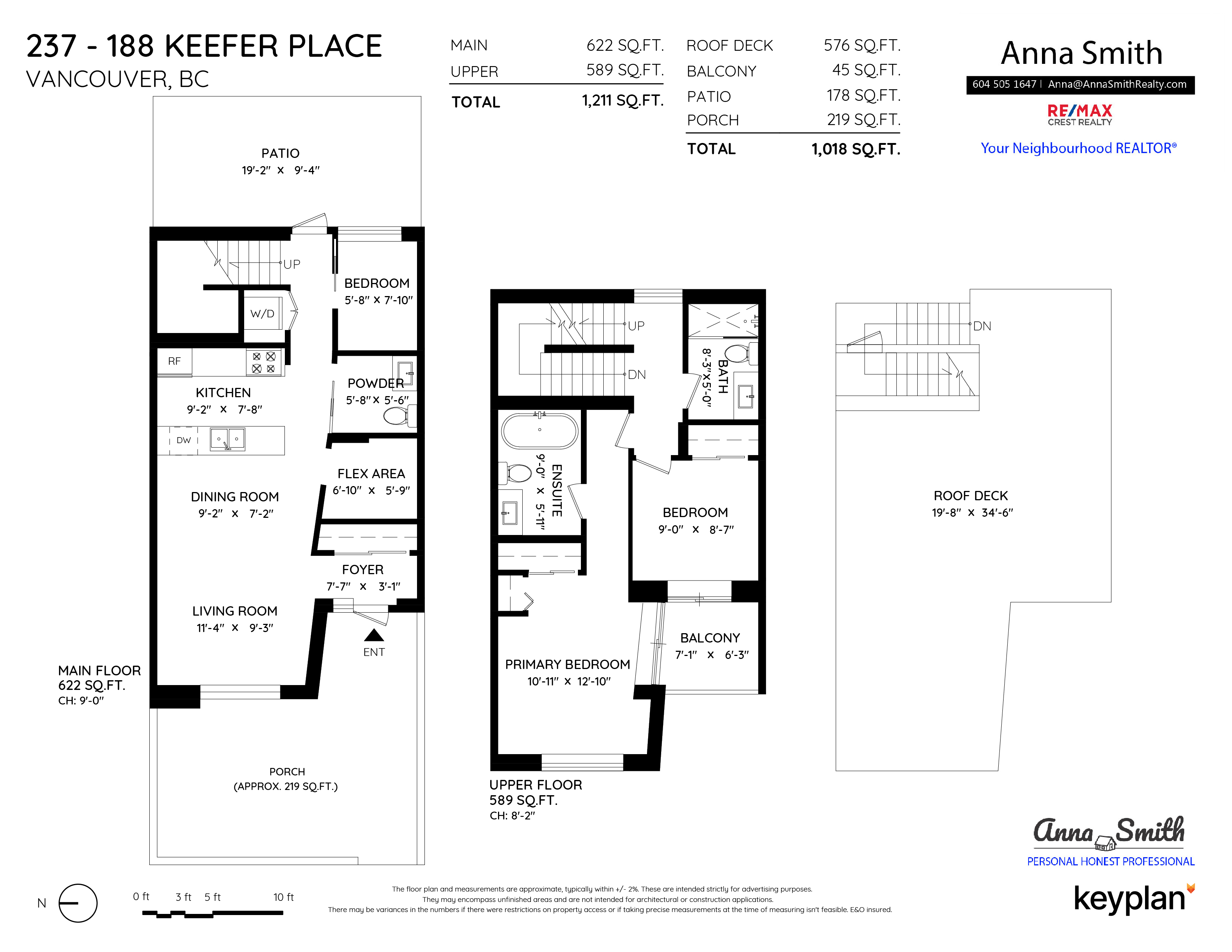 Anna Smith - Unit 237 - 188 Keefer Place, Vancouver, BC, Canada | Floor Plan 1