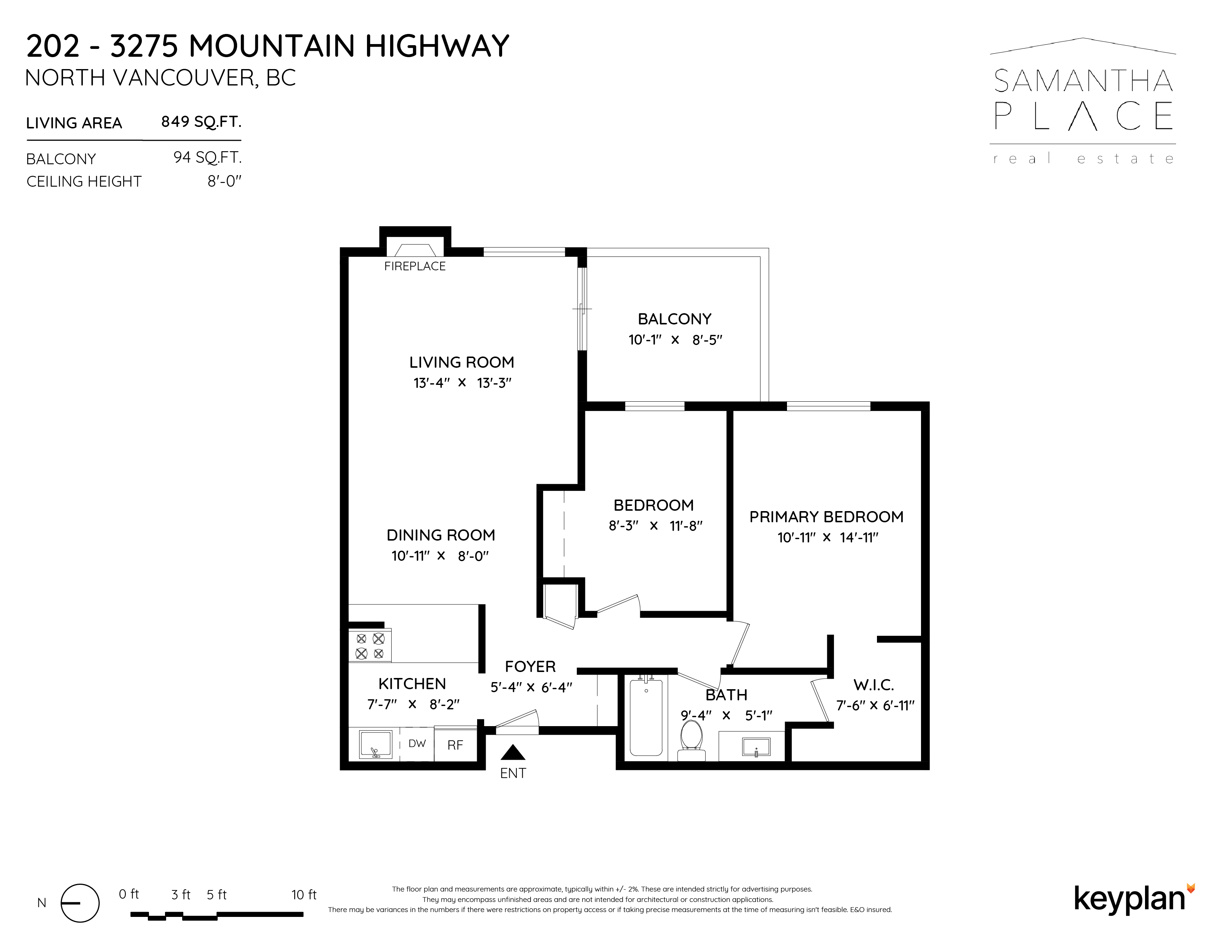 Samantha Place - Unit 202 - 3275 Mountain Hwy, North Vancouver, BC, Canada | Floor Plan 1