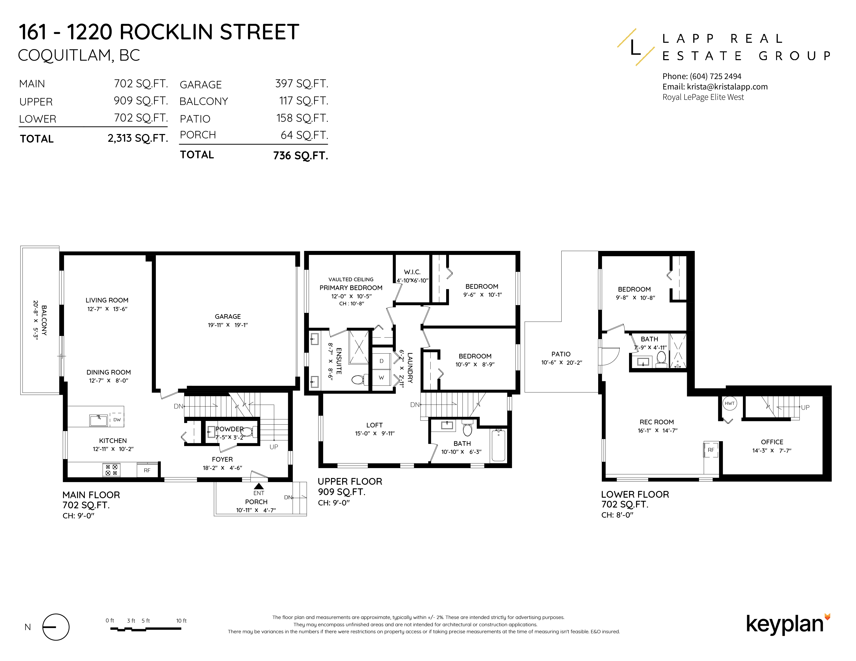 Krista Lapp - Unit 161 - 1220 Rocklin Street, Coquitlam, BC, Canada | Floor Plan 1