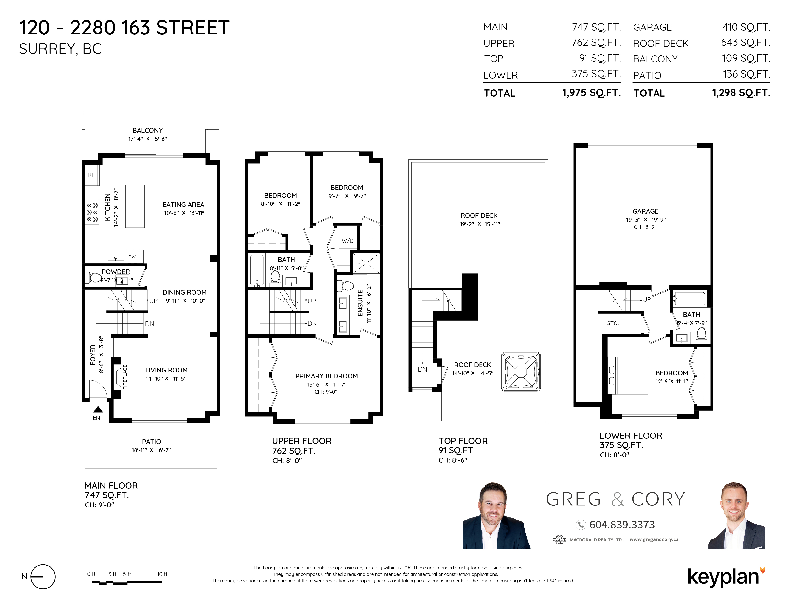 Greg Lock & Cory Hunsche - Unit 120 - 2280 163 Street, Surrey, BC, Canada | Floor Plan 1