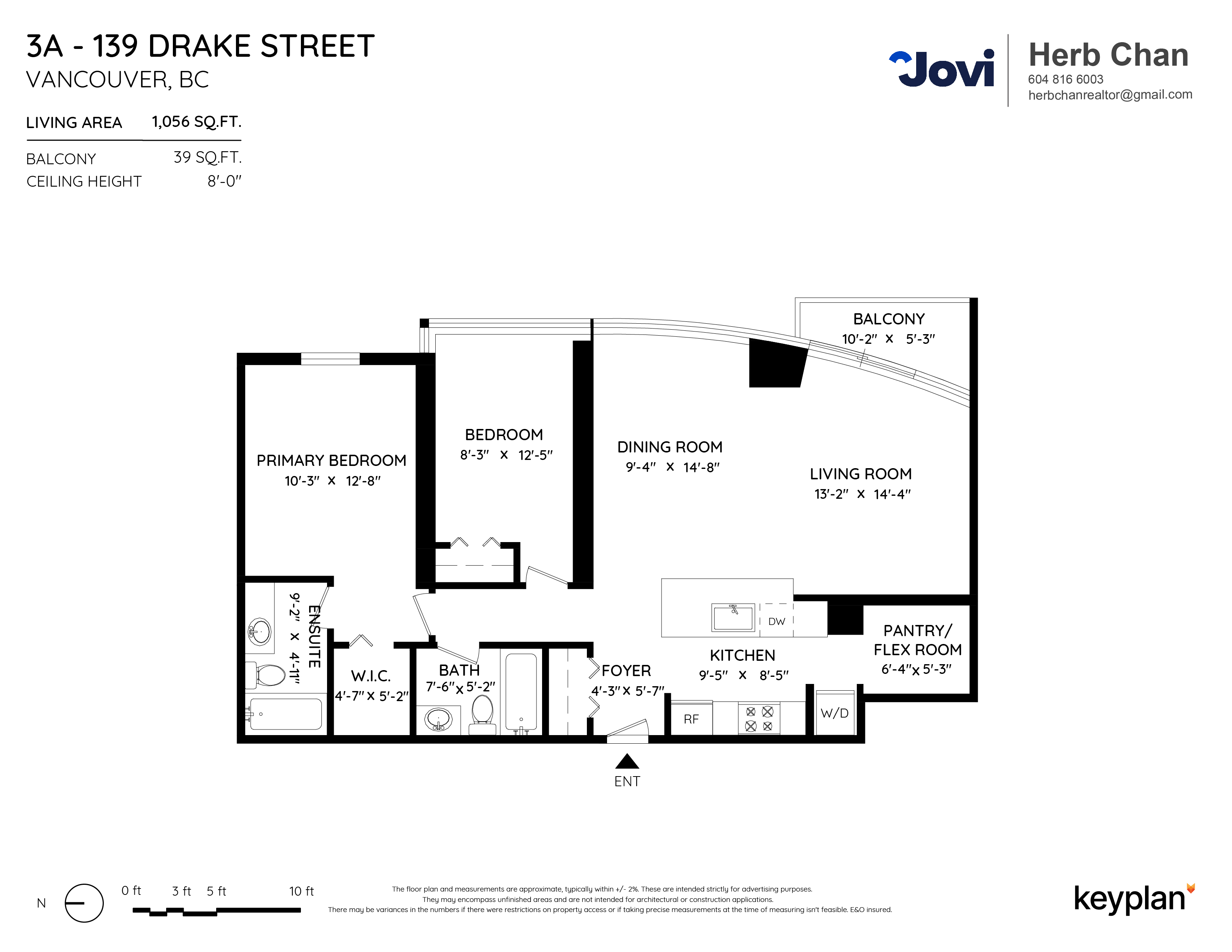 Herb Chan - Unit 3A - 139 Drake Street, Vancouver, BC, Canada | Floor Plan 1