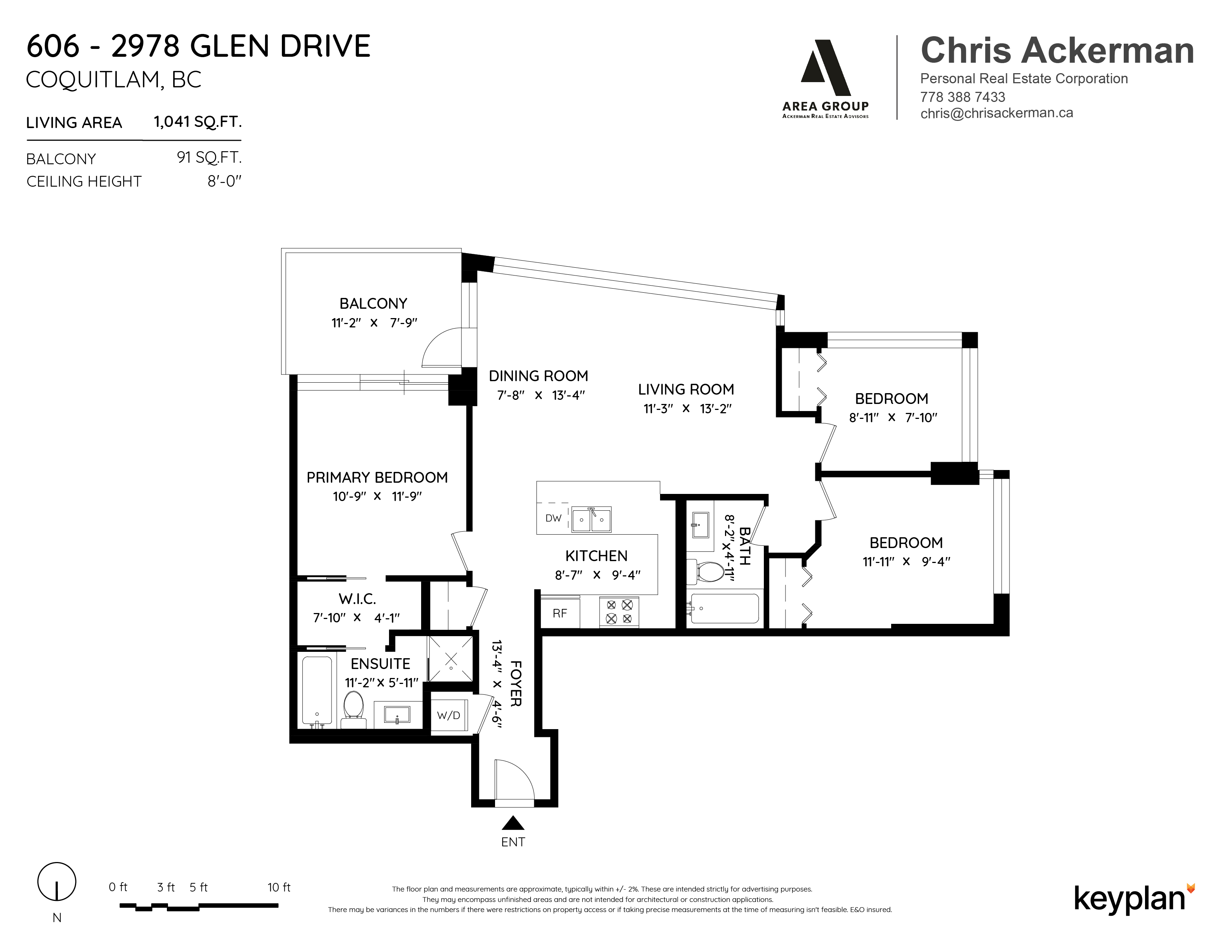 Chris Ackerman - Unit 606 - 2978 Glen Drive, Coquitlam, BC, Canada | Floor Plan 1
