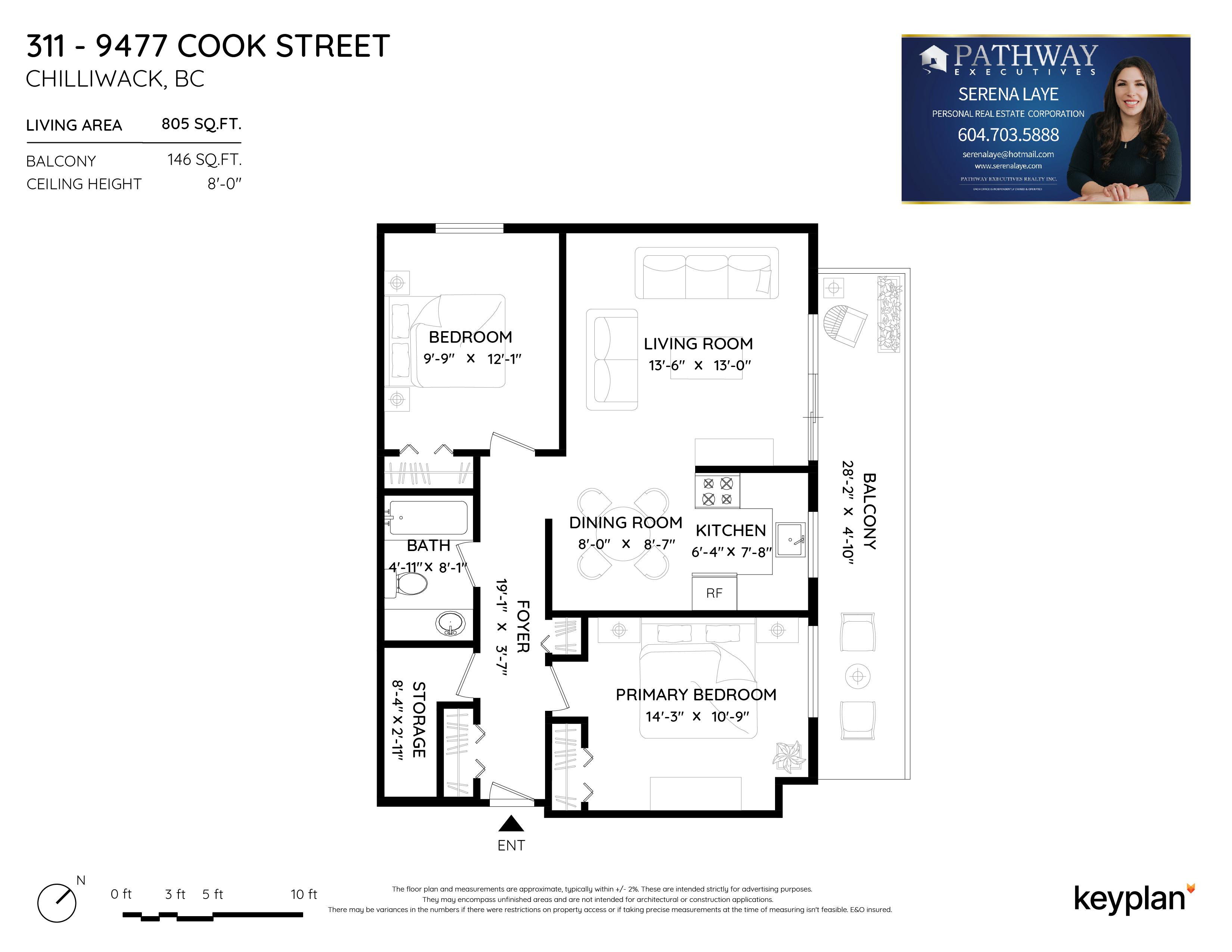 Serena Laye - Unit 311 - 9477 Cook Street, Chilliwack, BC, Canada | Floor Plan 1