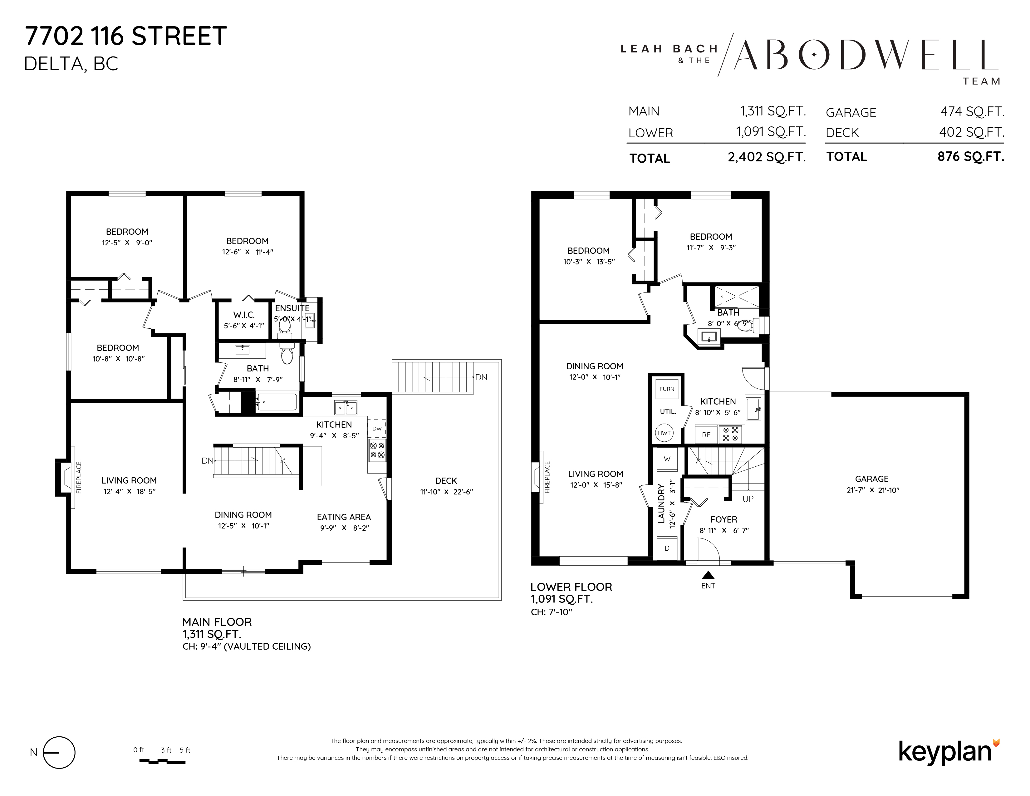 Leah Bach & The Abodwell Team - 7702 116 Street, Delta, BC, Canada | Floor Plan 1