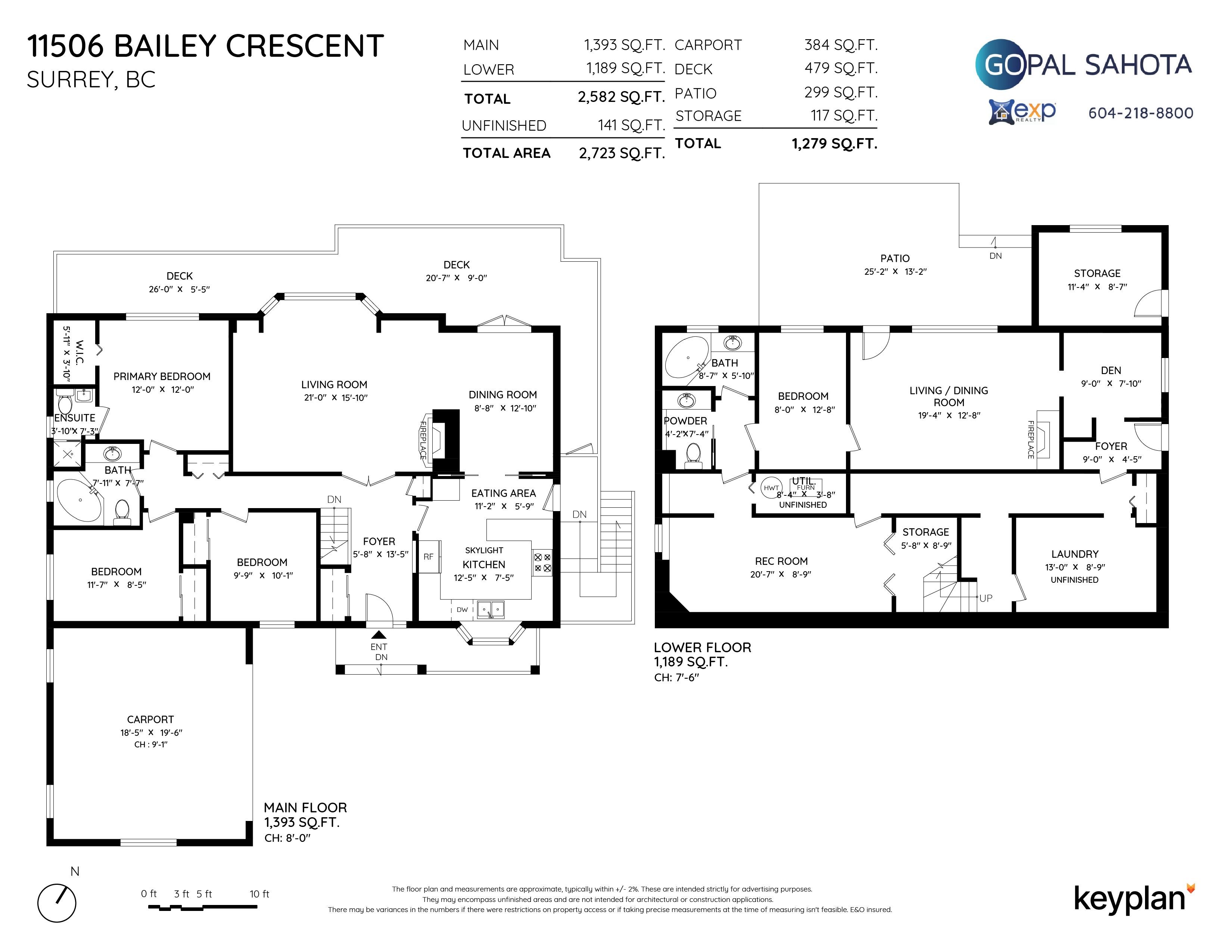 Gopal Sahota - 11506 Bailey Crescent, Surrey, BC, Canada | Floor Plan 1