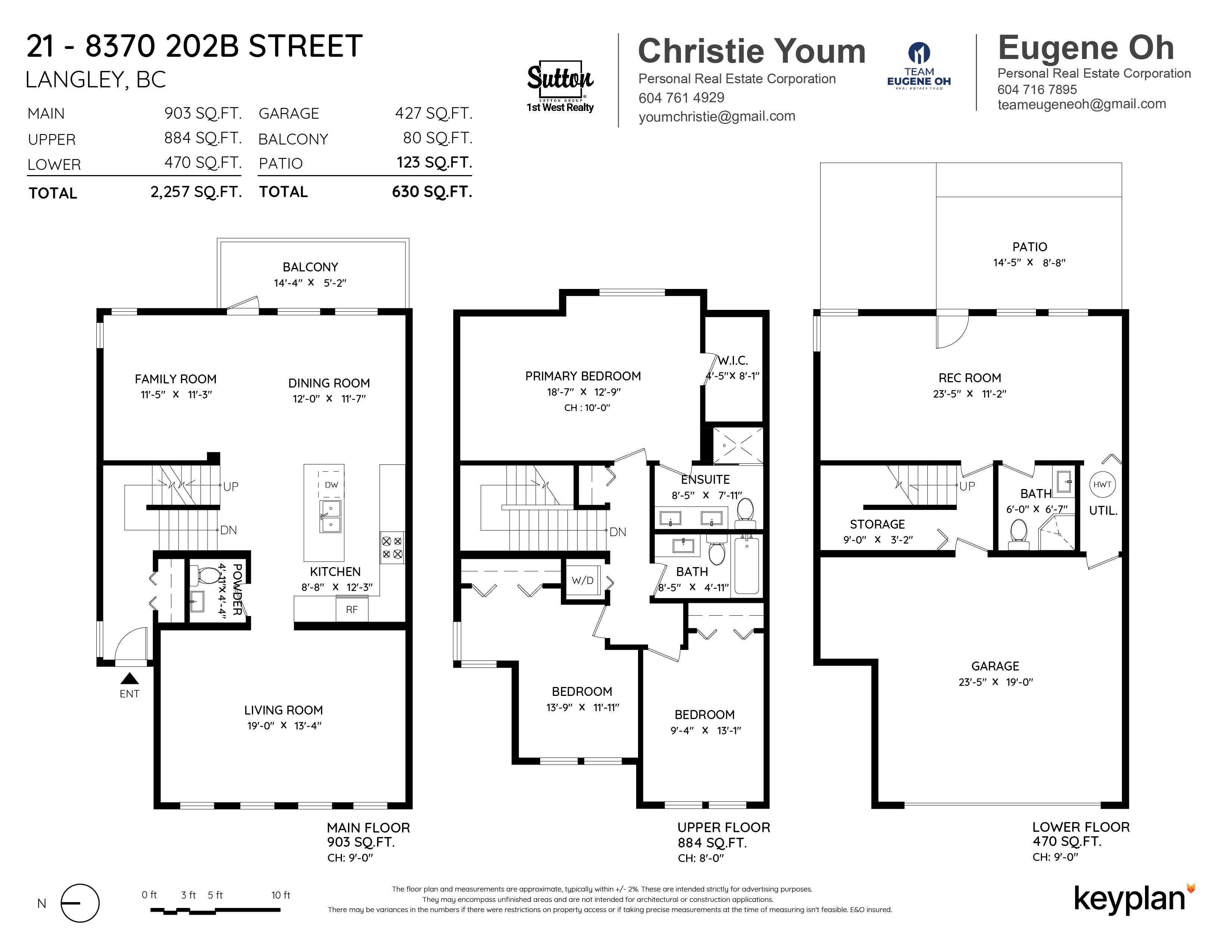 Christie Youm - Unit 21 - 8370 202B Street, Langley, BC, Canada | Floor Plan 1