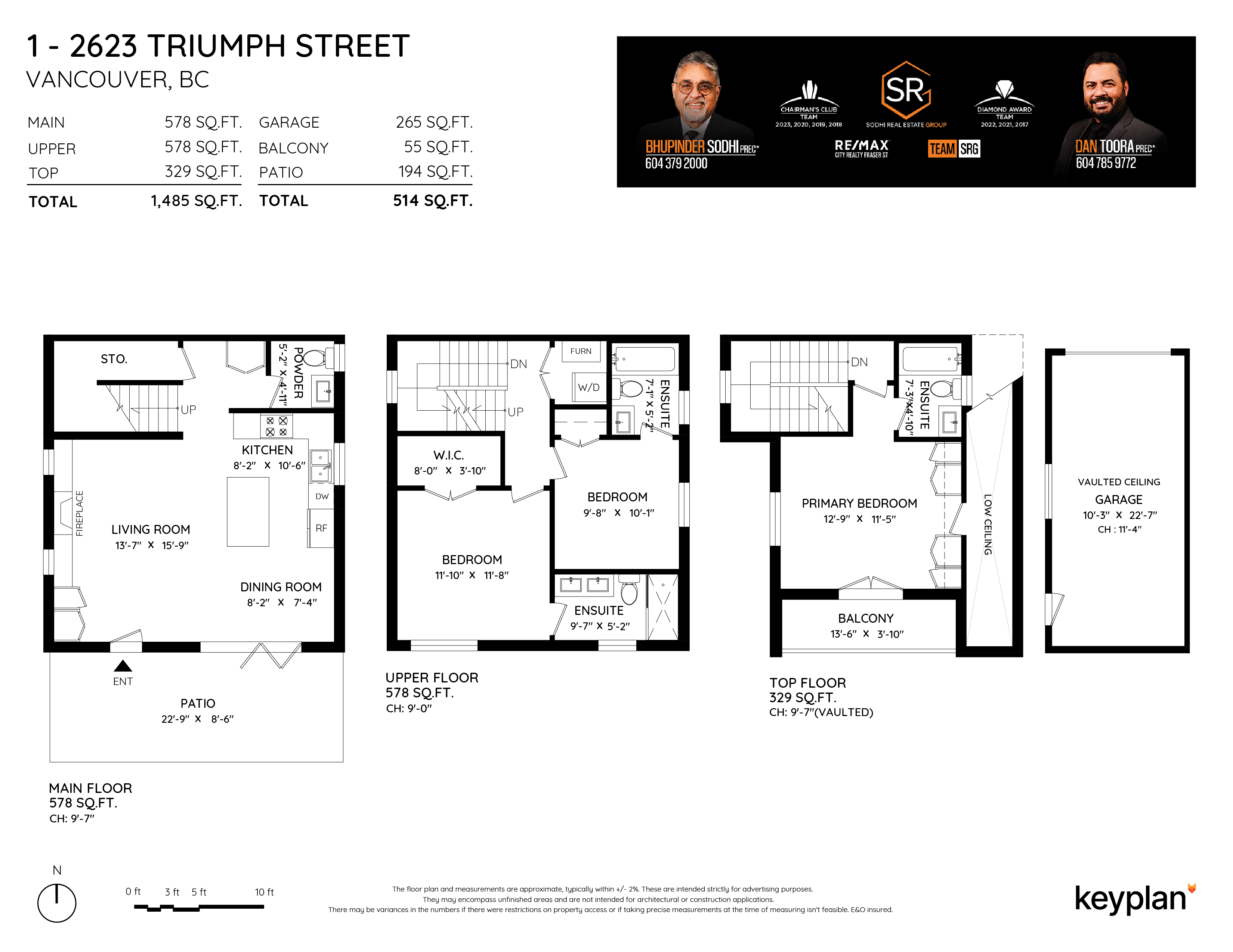 Sodhi Real Estate Group - 2623 Triumph Street, Vancouver, BC, Canada | Floor Plan 1
