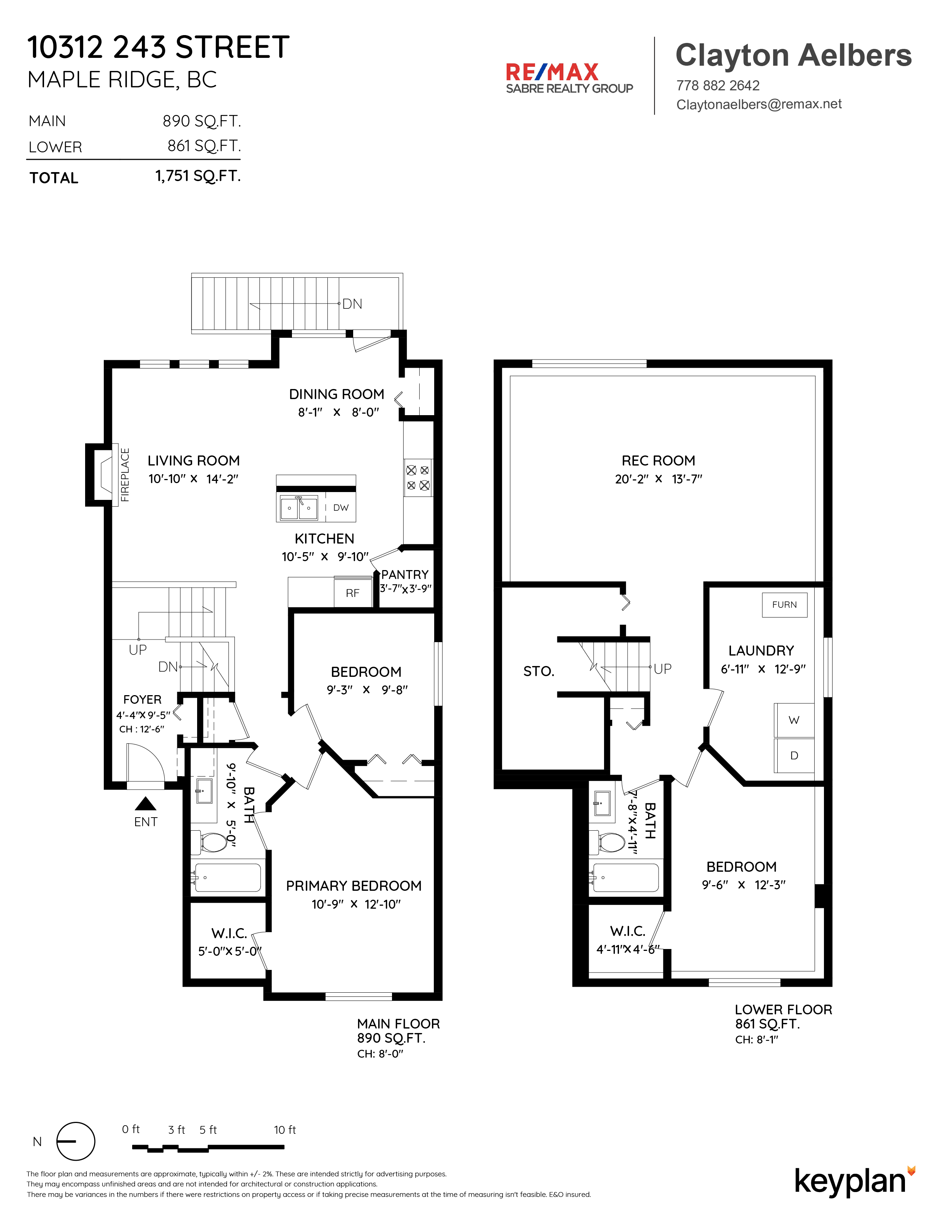 Clayton Aelbers - 10312 243 Street, Maple Ridge, BC, Canada | Floor Plan 1