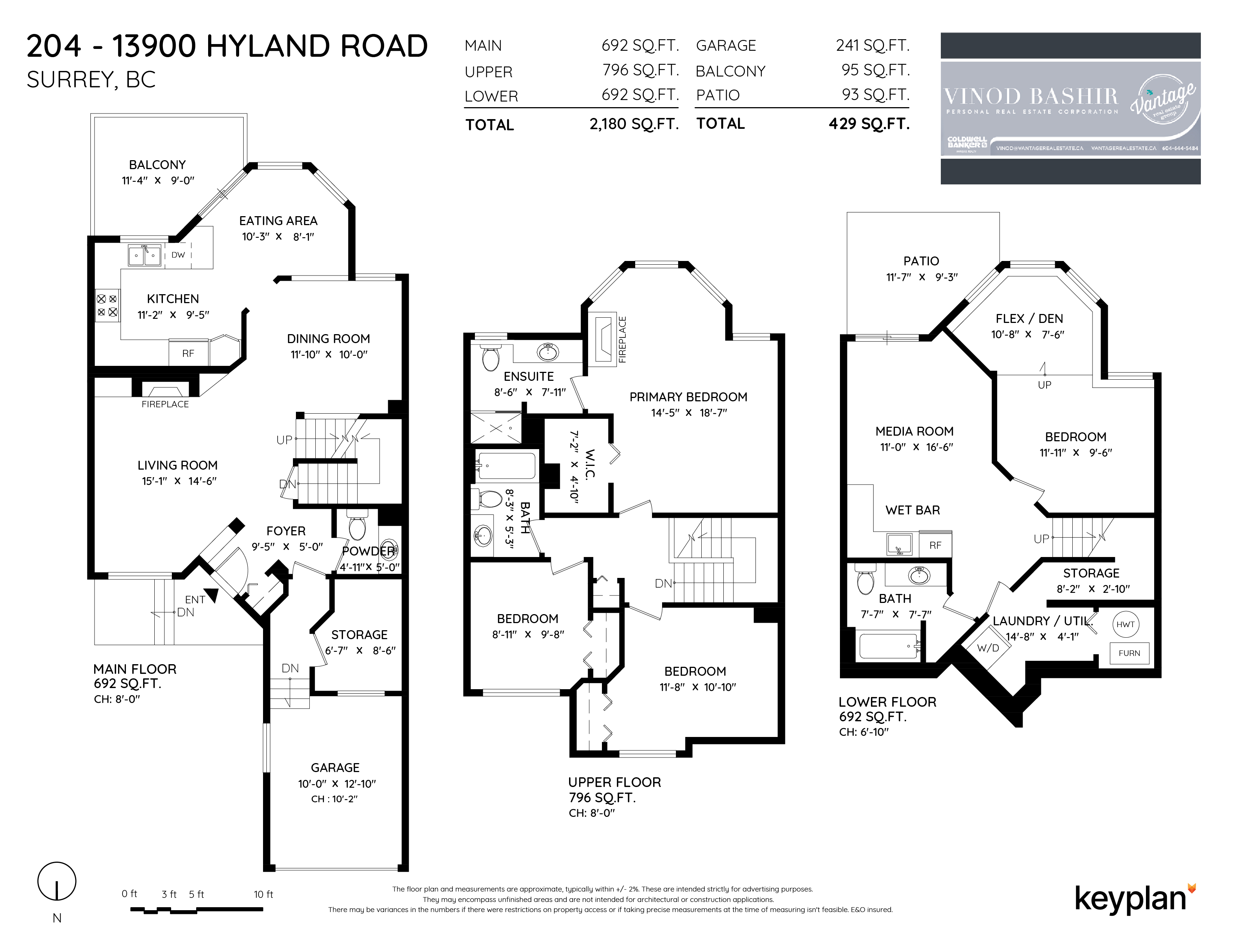 Vantage Real Estate Group - 13900 Hyland Road, Surrey, BC, Canada | Floor Plan 1