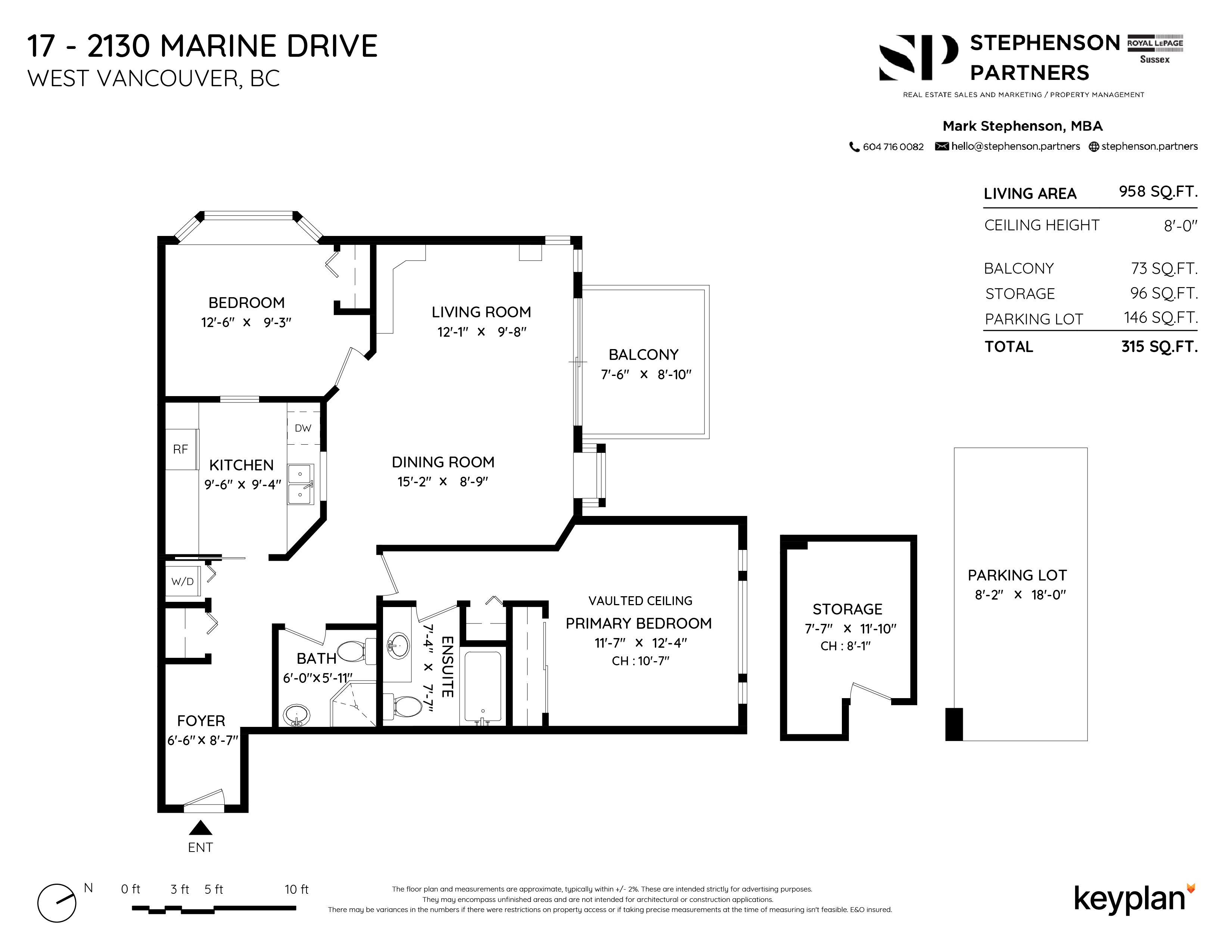 Mark Stephenson - Unit 17 - 2130 Marine Drive, West Vancouver, BC, Canada | Floor Plan 1