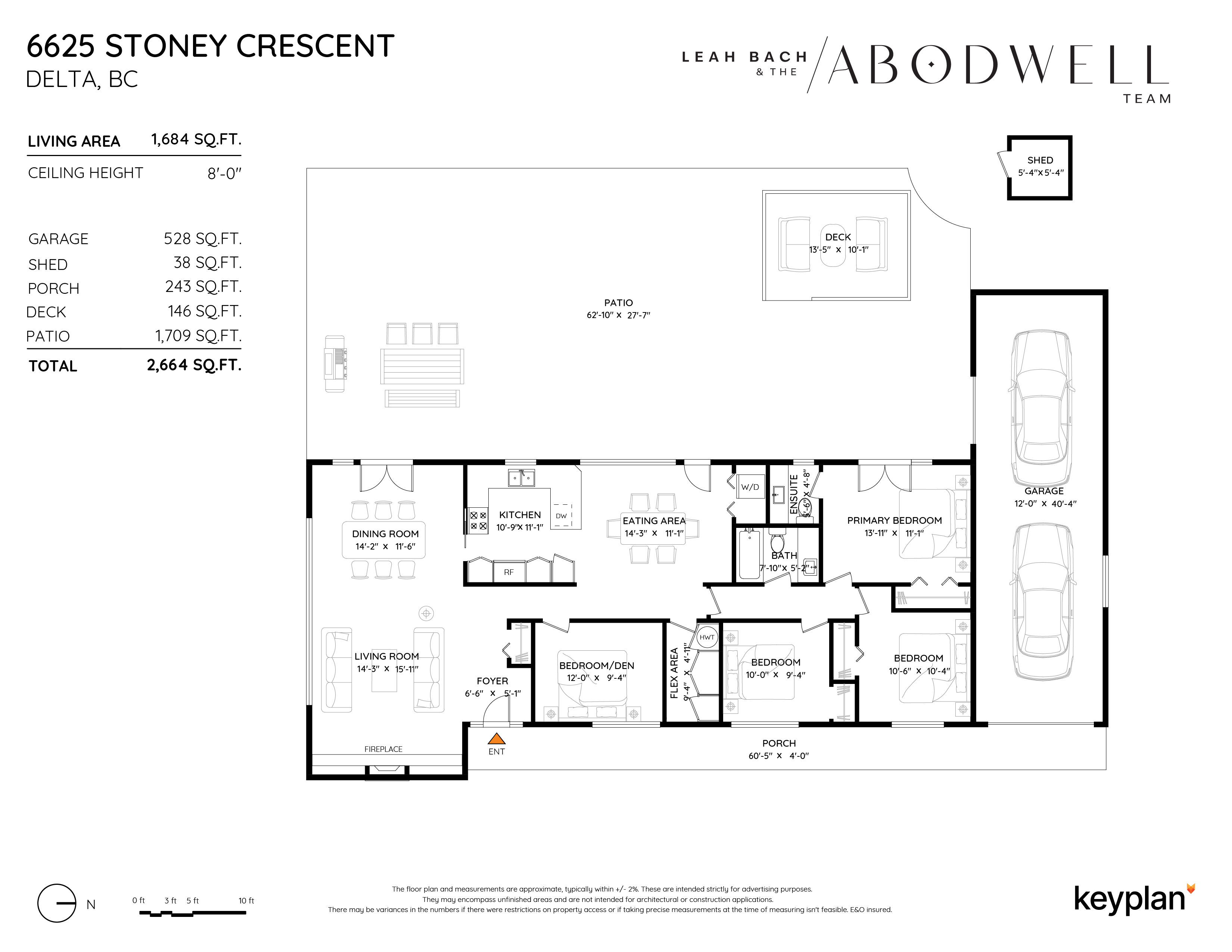 Leah Bach & The Abodwell Team - 6625 Stoney Crescent, Delta, BC, Canada | Floor Plan 1