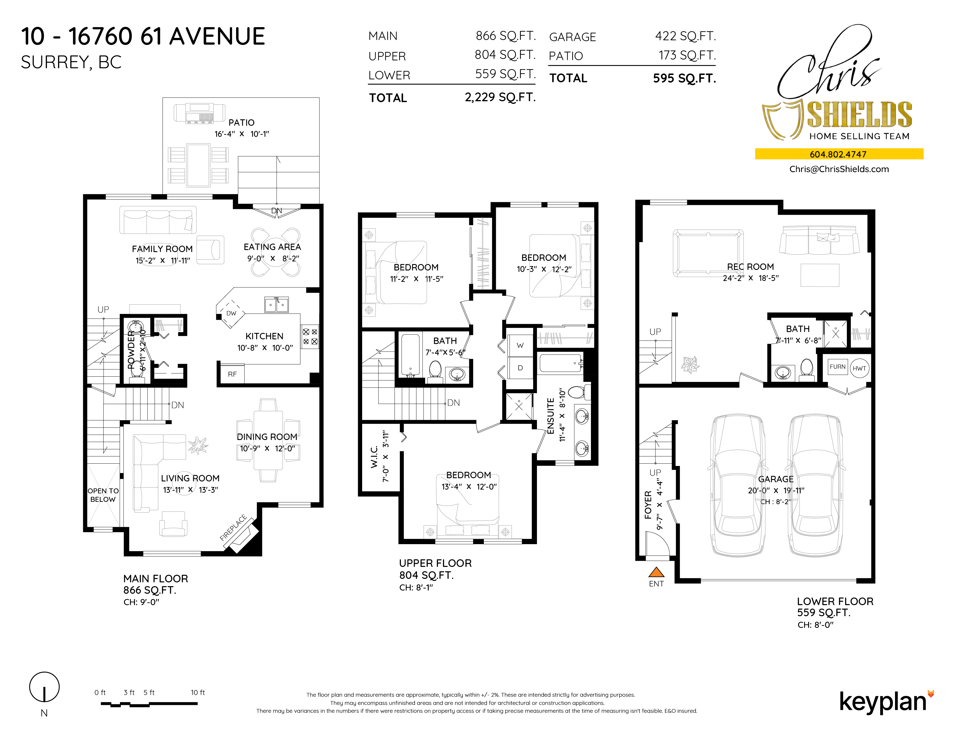 The Chris Shields Home Selling Team - Unit 10 - 16760 61 Avenue, Surrey, BC, Canada | Floor Plan 1