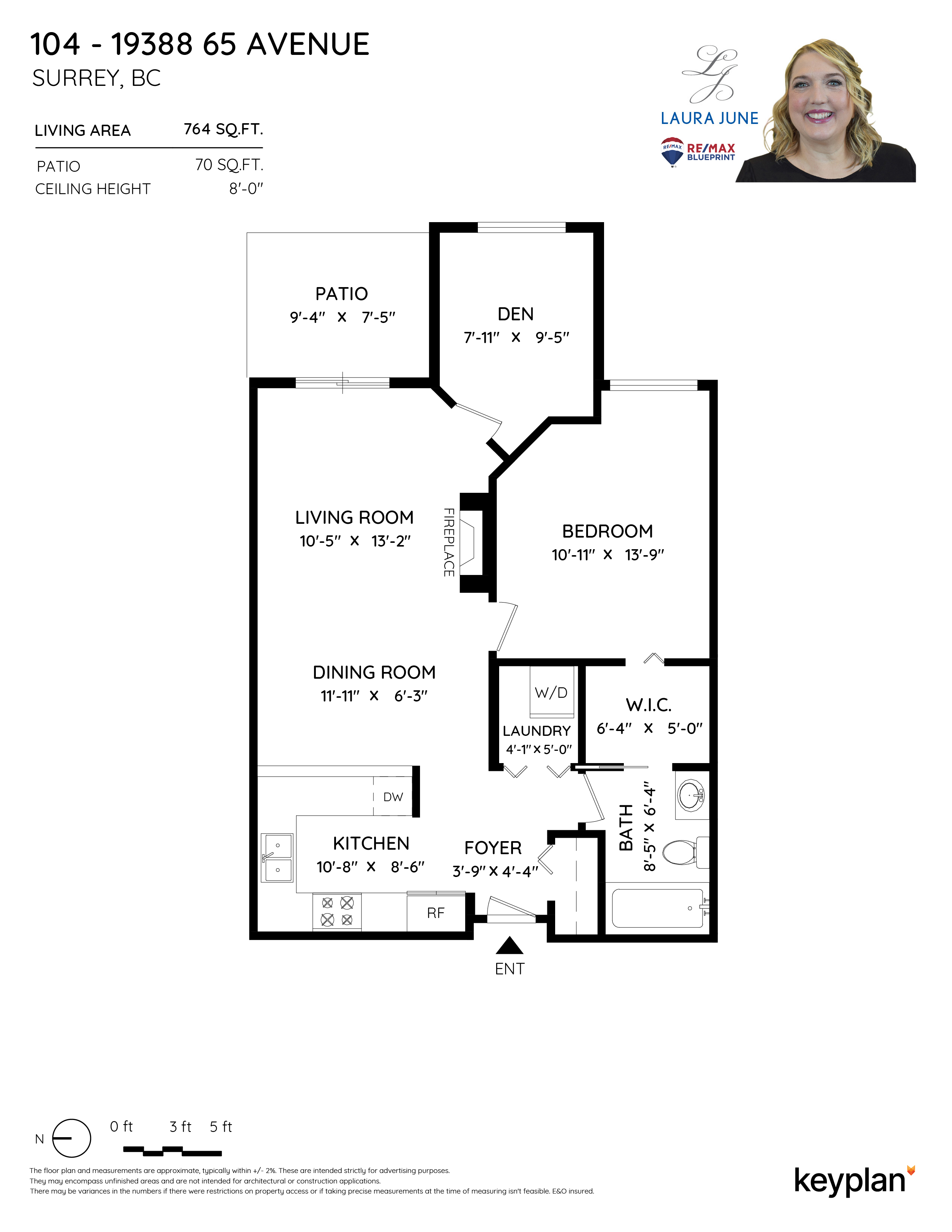 Laura June - Unit 104 - 19388 65 Avenue, Surrey, BC, Canada | Floor Plan 1