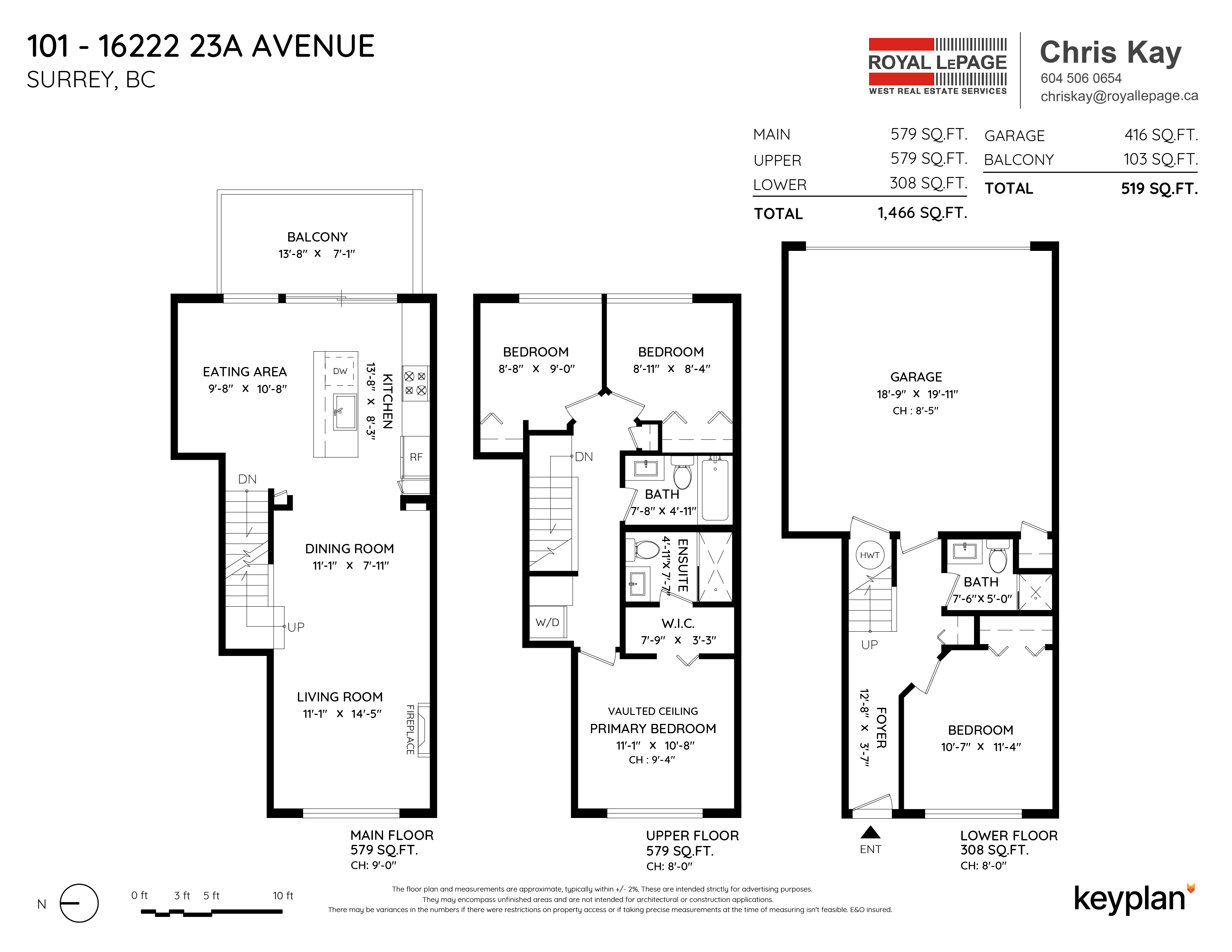 Chris Kay - Unit 101 - 16222 23A Avenue, Surrey, BC, Canada | Floor Plan 1