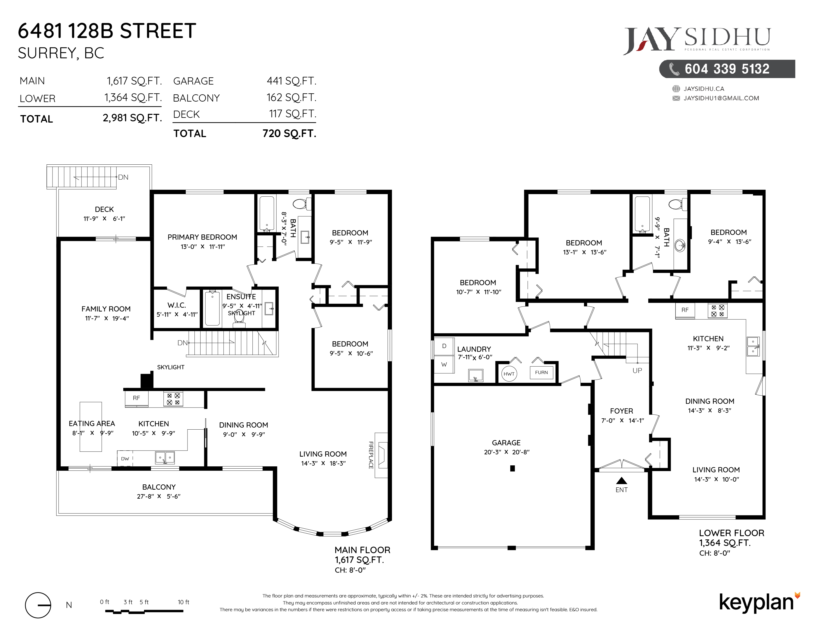 Jay Sidhu - 6481 128B Street, Surrey, BC, Canada | Floor Plan 1