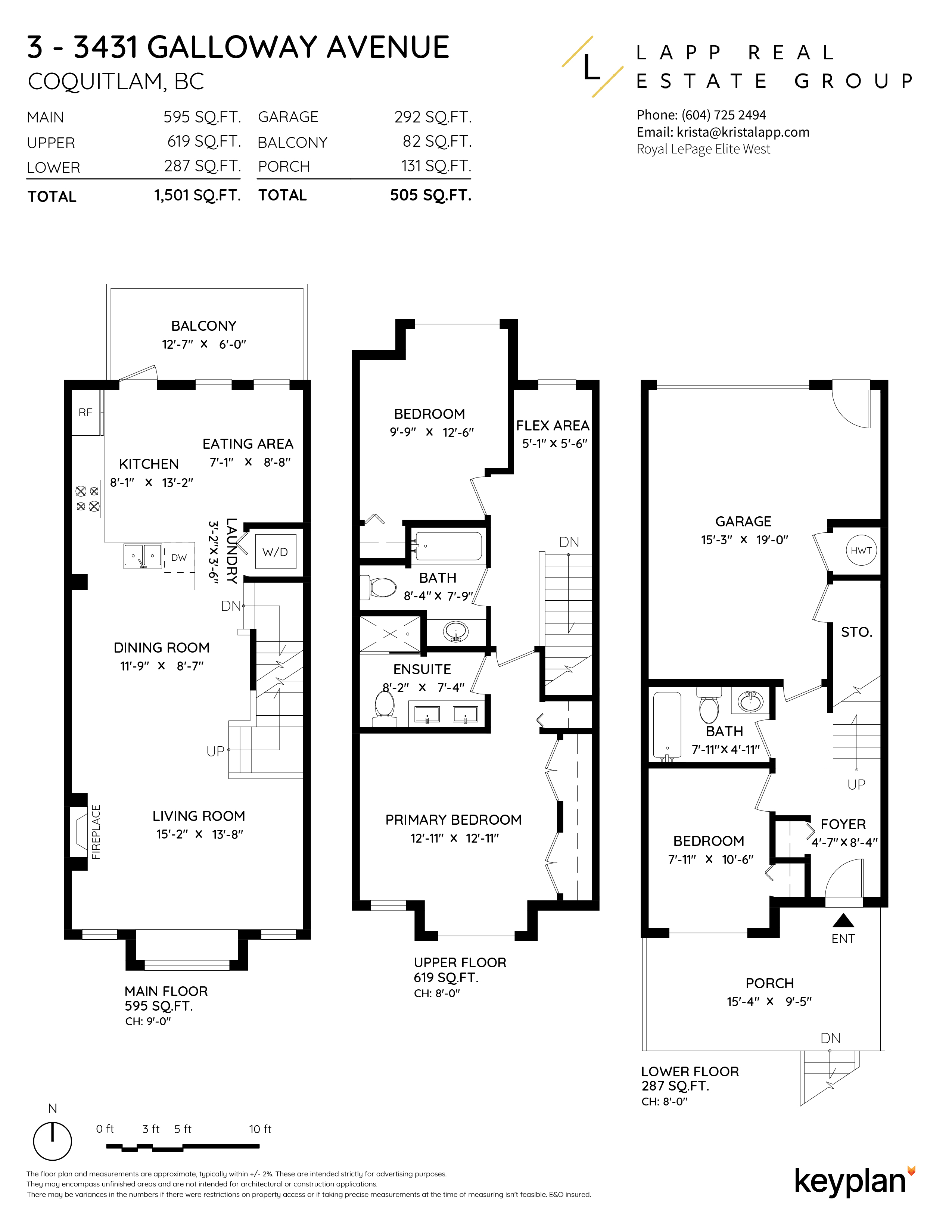 Krista Lapp - Unit 3 - 3431 Galloway Avenue, Coquitlam, BC, Canada | Floor Plan 1