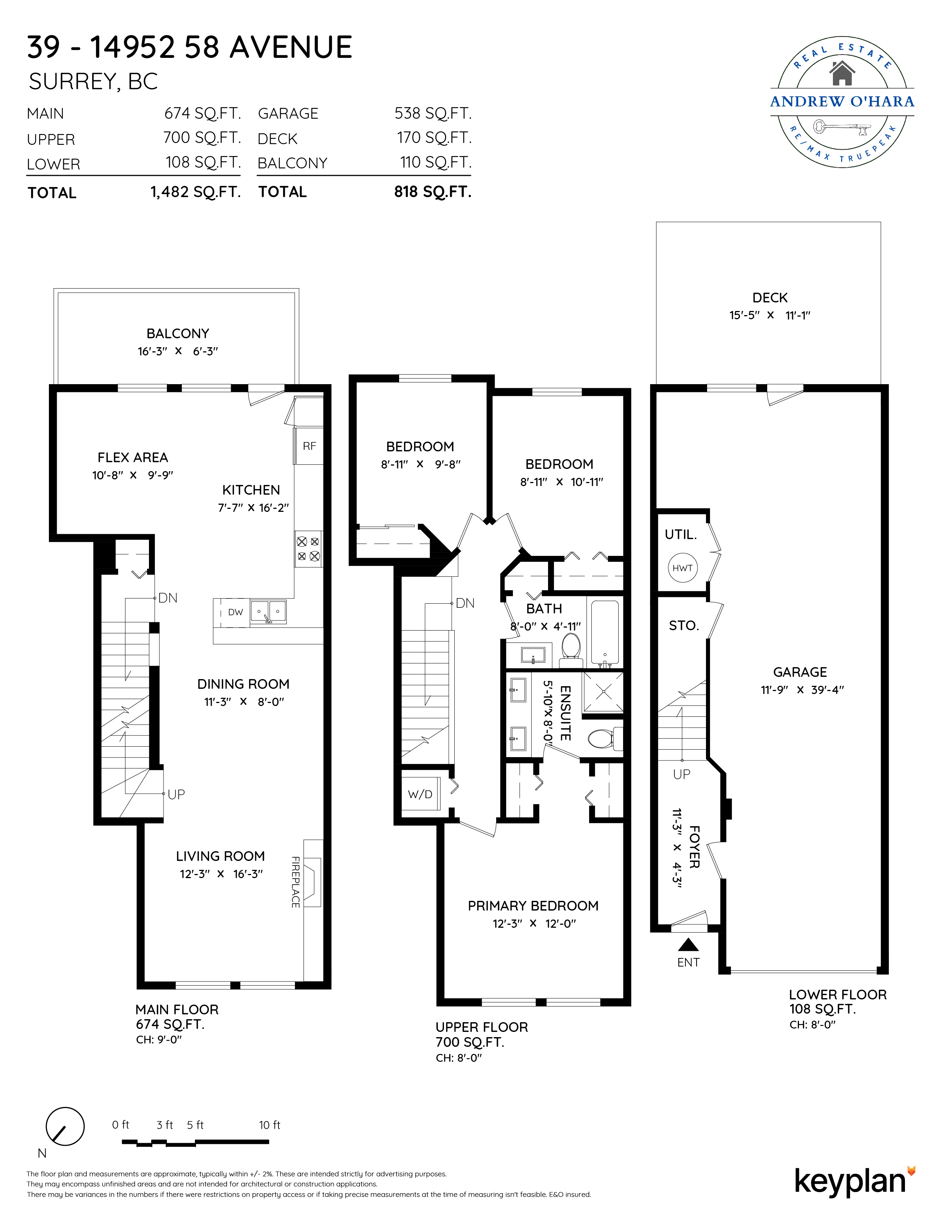 Andrew O’Hara - Unit 39 - 14952 58 Avenue, Surrey, BC, Canada | Floor Plan 1